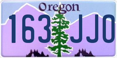 OR license plate 163JJO