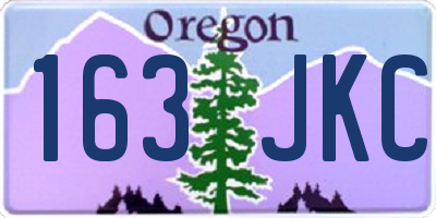 OR license plate 163JKC