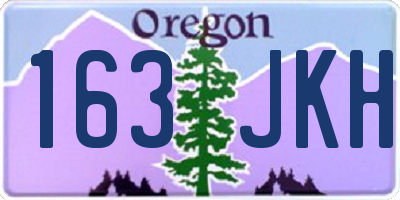 OR license plate 163JKH