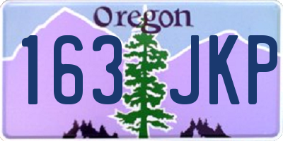 OR license plate 163JKP