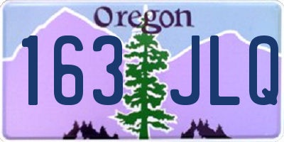 OR license plate 163JLQ