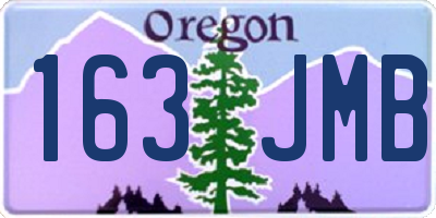 OR license plate 163JMB