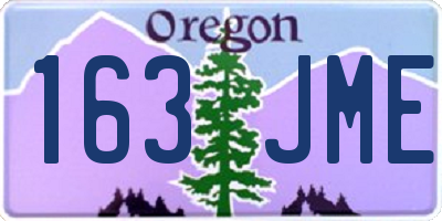 OR license plate 163JME