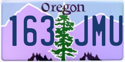 OR license plate 163JMU
