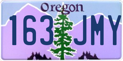 OR license plate 163JMY