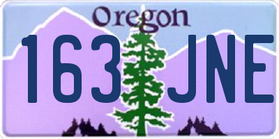 OR license plate 163JNE