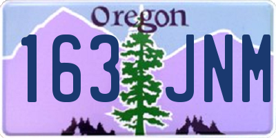 OR license plate 163JNM
