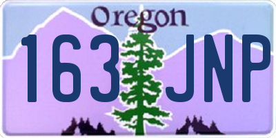OR license plate 163JNP