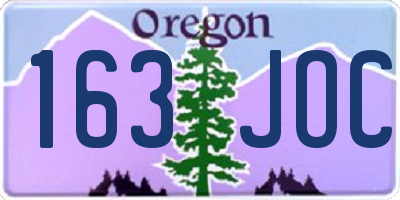 OR license plate 163JOC