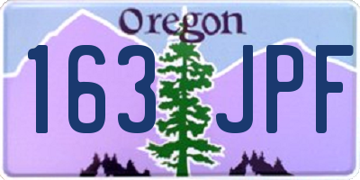 OR license plate 163JPF