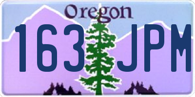 OR license plate 163JPM