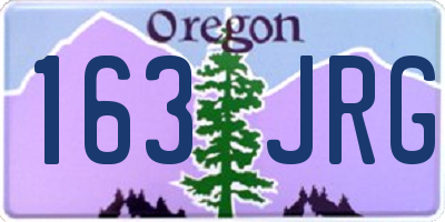 OR license plate 163JRG