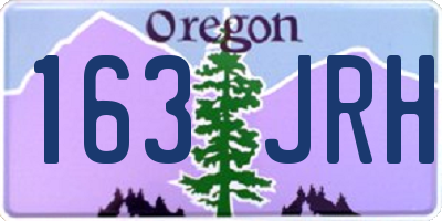 OR license plate 163JRH