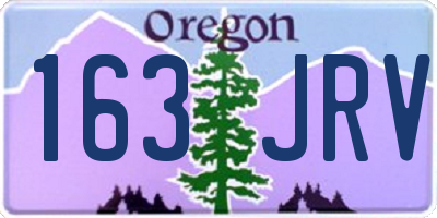 OR license plate 163JRV