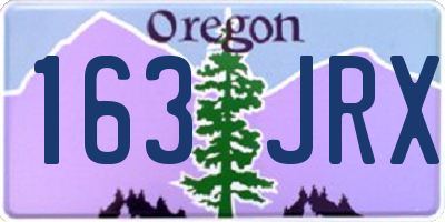 OR license plate 163JRX