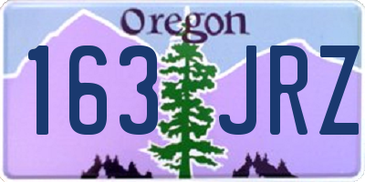 OR license plate 163JRZ