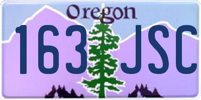 OR license plate 163JSC