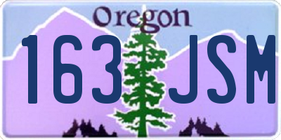 OR license plate 163JSM