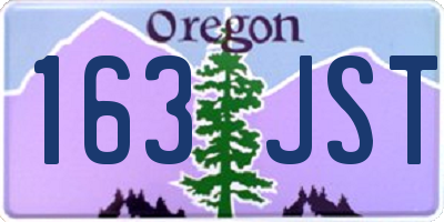 OR license plate 163JST