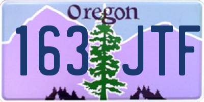 OR license plate 163JTF