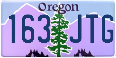 OR license plate 163JTG