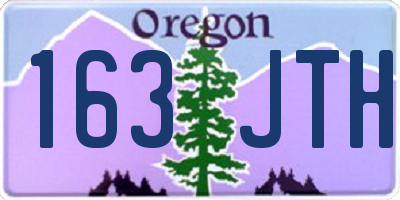 OR license plate 163JTH
