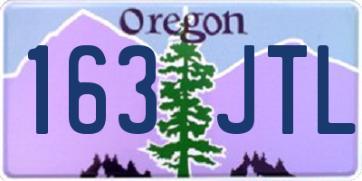 OR license plate 163JTL