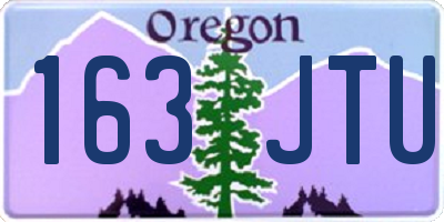 OR license plate 163JTU