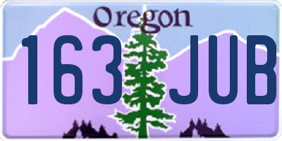 OR license plate 163JUB