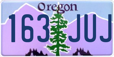 OR license plate 163JUJ
