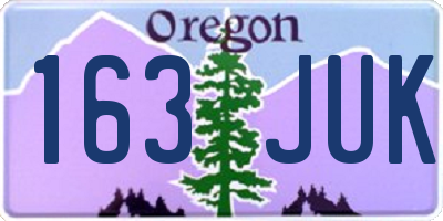 OR license plate 163JUK