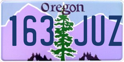 OR license plate 163JUZ
