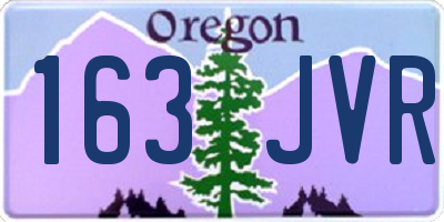 OR license plate 163JVR