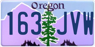 OR license plate 163JVW