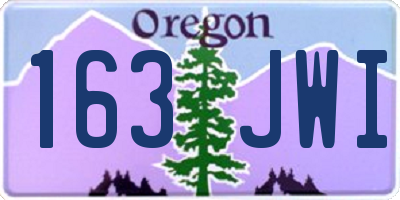 OR license plate 163JWI