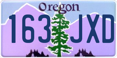 OR license plate 163JXD