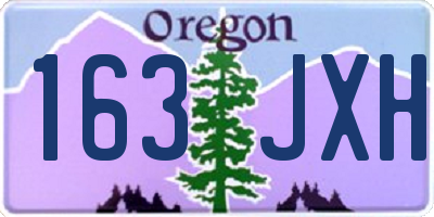 OR license plate 163JXH