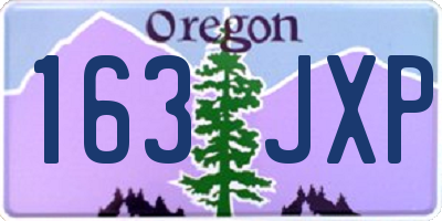 OR license plate 163JXP