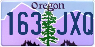 OR license plate 163JXQ