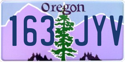 OR license plate 163JYV