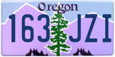 OR license plate 163JZI