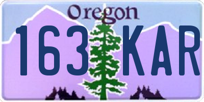 OR license plate 163KAR