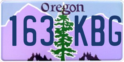 OR license plate 163KBG