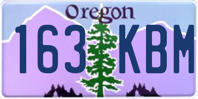 OR license plate 163KBM