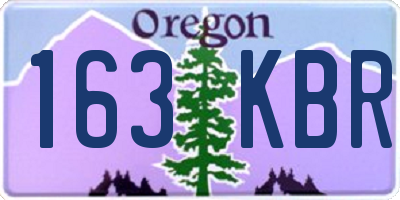 OR license plate 163KBR