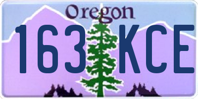 OR license plate 163KCE