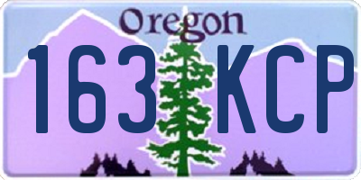 OR license plate 163KCP
