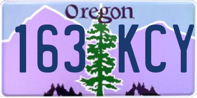 OR license plate 163KCY