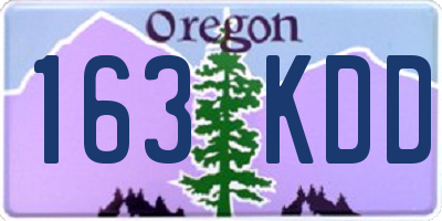 OR license plate 163KDD