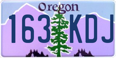 OR license plate 163KDJ
